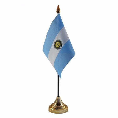 Argentina table flag 10 x 15 cm with base