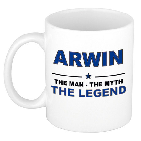 Arwin The man, The myth the legend name mug 300 ml