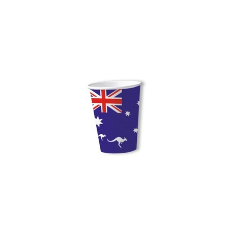Australia flag disposable cups 8x pieces