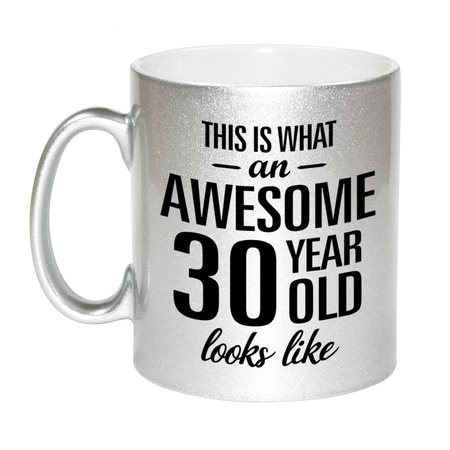 Awesome 30 year silver mug 330 ml