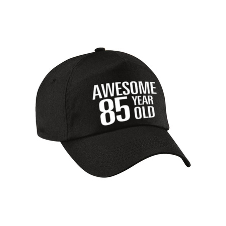 Awesome 85 year old verjaardag pet / cap zwart voor dames en heren