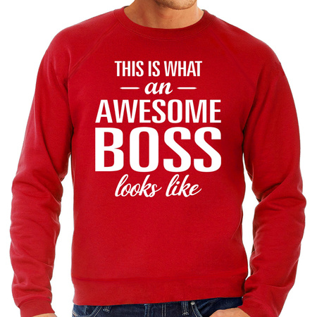 Awesome Boss / baas cadeau sweater rood heren 