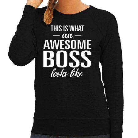 Awesome boss cadeau sweater black for women