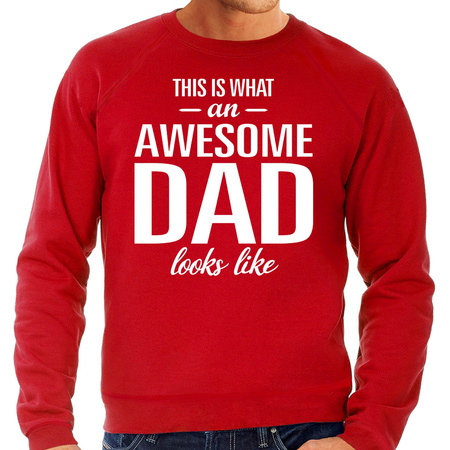 Awesome Dad sweater red for men