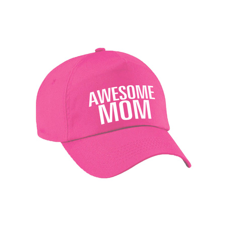 Awesome mom cap pink for women