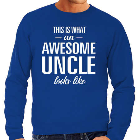 Awesome Uncle sweater blue for men