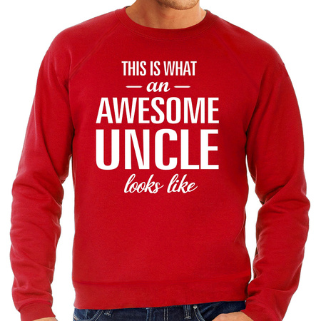 Awesome Uncle sweater red for men