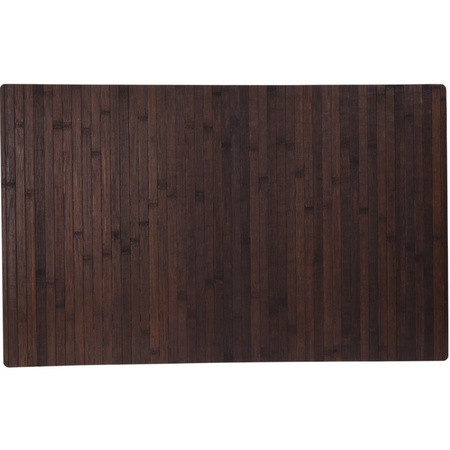 Badkamer mat anti-slip bamboe donkerbruin 50 x 80 cm
