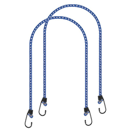 2x stretch cords with hooks 80 cm