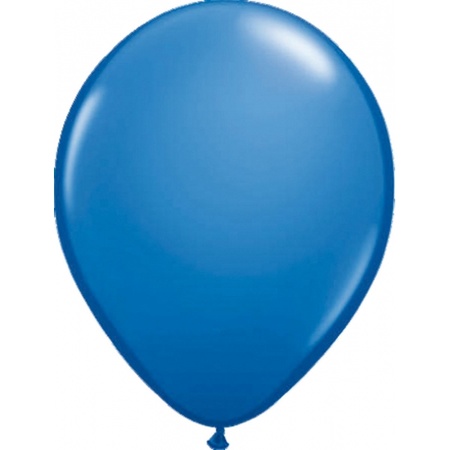 Ballonnen metallic blauw 50 stuks