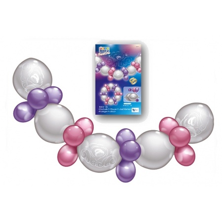 Balloon garland pink/purple