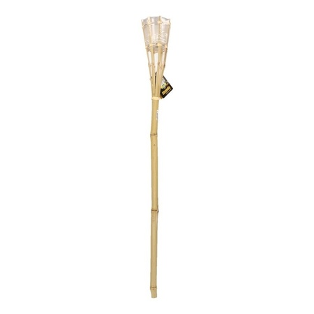 Bamboo garden torch citronella with LED lighting 76 cm