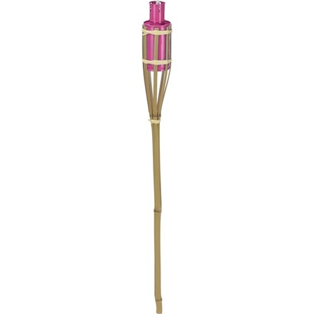 Bamboe tuinfakkel roze 65 cm