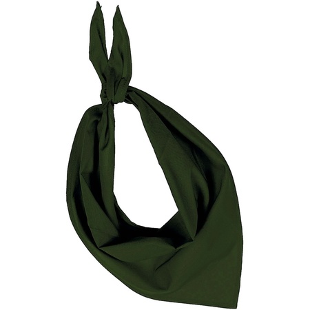 Bandana/handkerchief olive green for adults