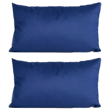 Pillows for garden/house in navy 30 x 50 cm