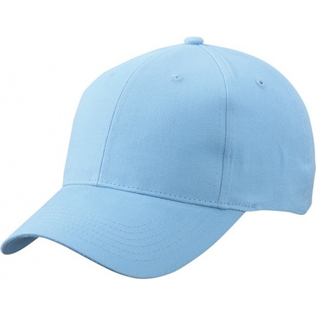 Baseball cap 6-panel licht blauw voor volwassenen