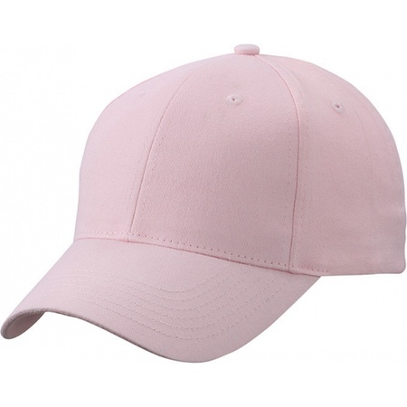 6 panel baseball cap light pink