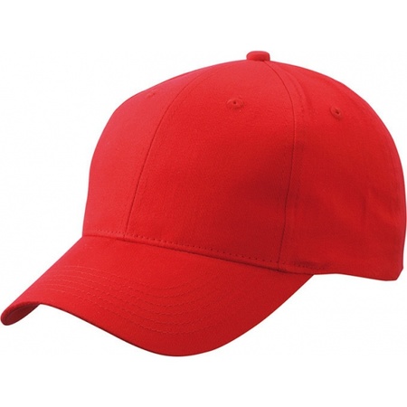 6 panel baseball cap red