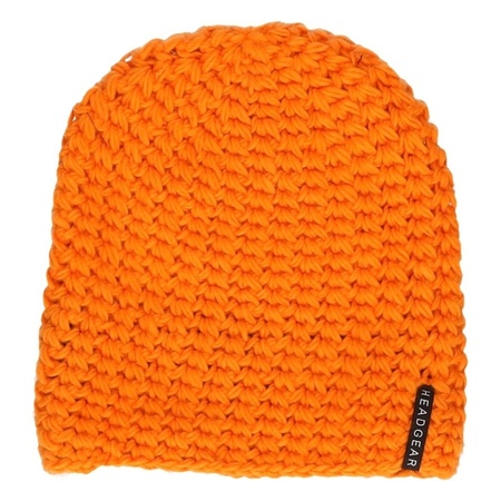 Beanie winter hat orange for men