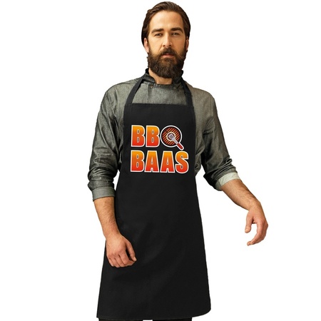 BBQ Baas apron black men