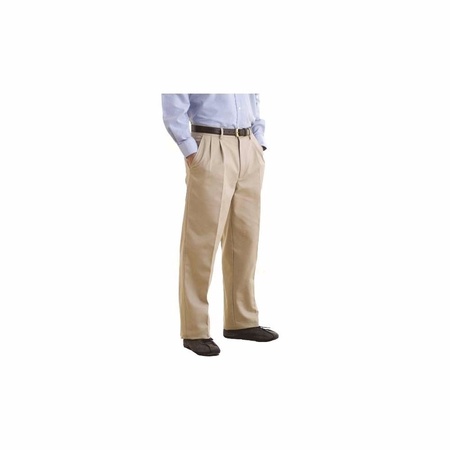 Beige cotton chino trousers for men