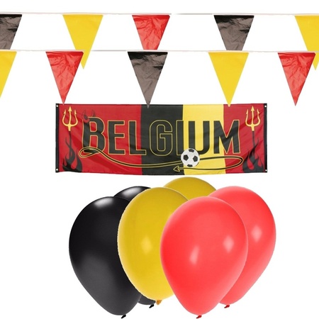 Belgie Rode Duivels supporter versiering pakket