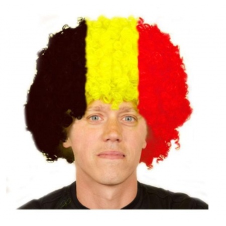 Afro wig Belgium supporters