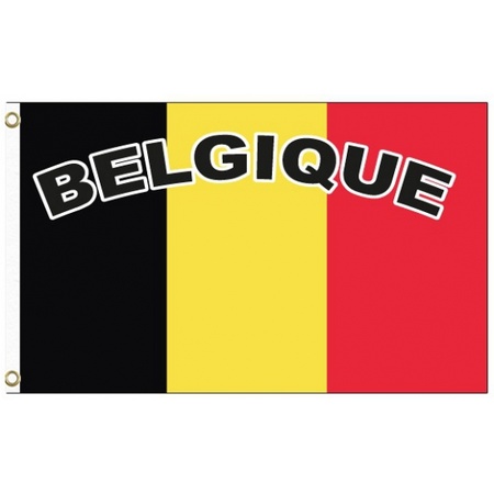Belgie vlag met tekst
