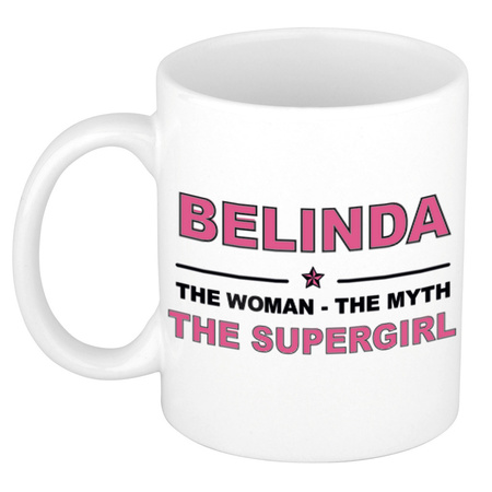Belinda The woman, The myth the supergirl cadeau koffie mok / thee beker 300 ml
