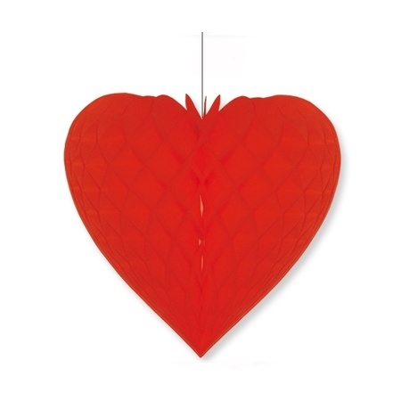 Bellatio decorations groot rood decoratie hart 40 cm hangend