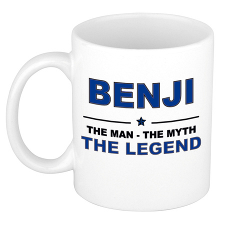 Benji The man, The myth the legend cadeau koffie mok / thee beker 300 ml