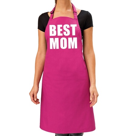 Best Mom keukenschort roze voor dames / moederdag