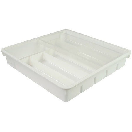 Cutlery tray 9 compartments white 32 x 32 cm