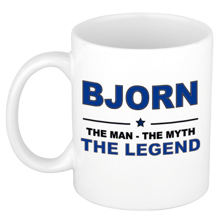 Bjorn The man, The myth the legend cadeau koffie mok / thee beker 300 ml