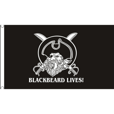 Blackbeard Lives piratenvlag 