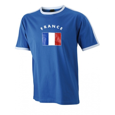Blue men shirt flag France