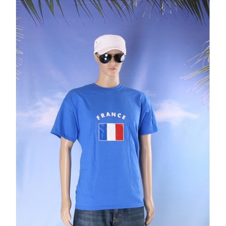 Blue mens t-shirt flag France