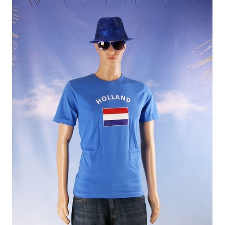 Blauw heren t-shirt Holland
