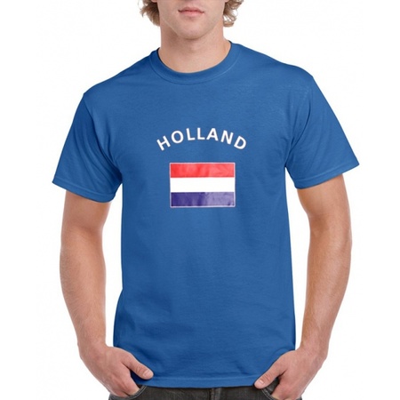 Blauw heren t-shirt Holland