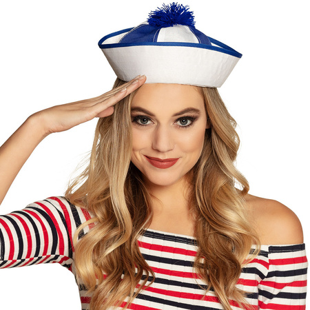 Blue/white sailor hat