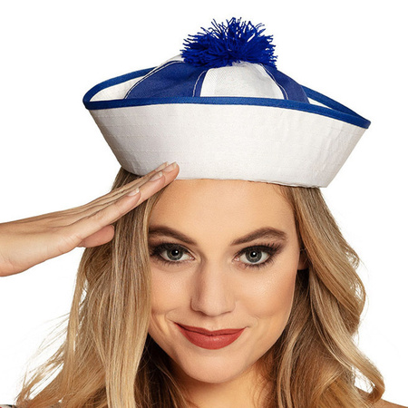 Blue/white sailor hat