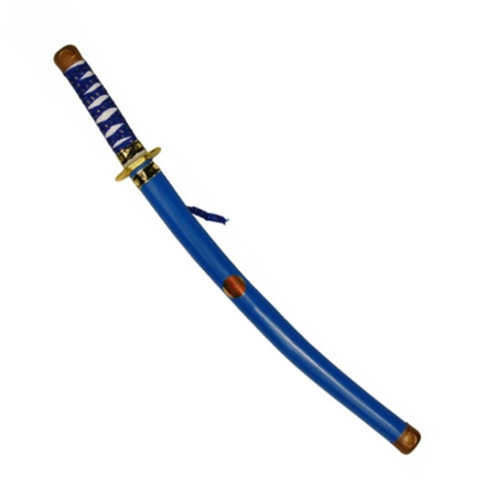 Blauw ninja zwaard van plastic 60 cm