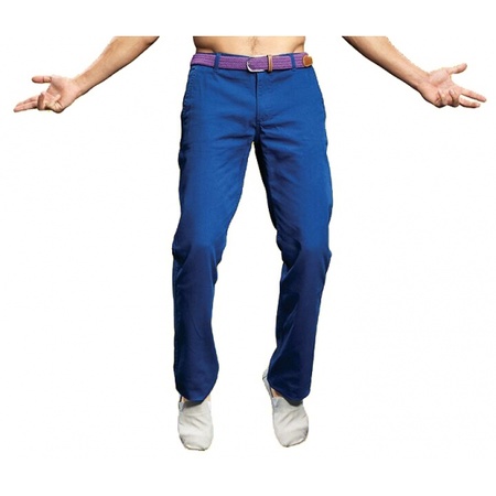Blue chino trousers for men