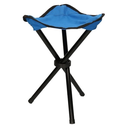 Blue folding camper stool/ fisherman stool 38 cm
