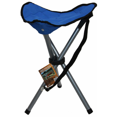 Blue foldable lightweight campingstool/fishingstool 31 x 50 cm