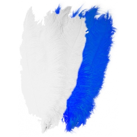 Large feathers 50 cm blue