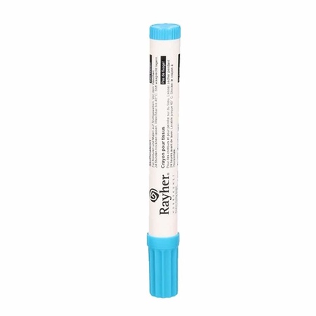 Blue textile marker with thick point