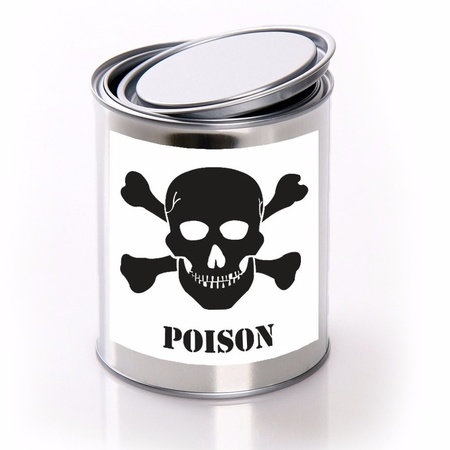 Tin can with poison