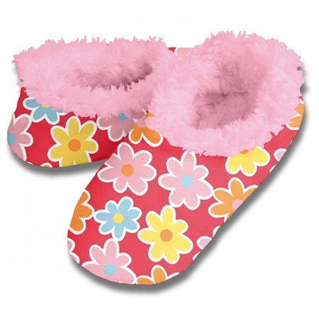 Flower print slippers