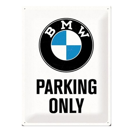 Tin Sign BMW parking only 30 x 40 cm